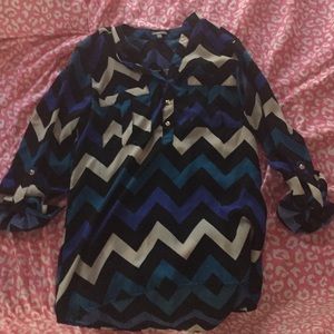 Chevron sheer top