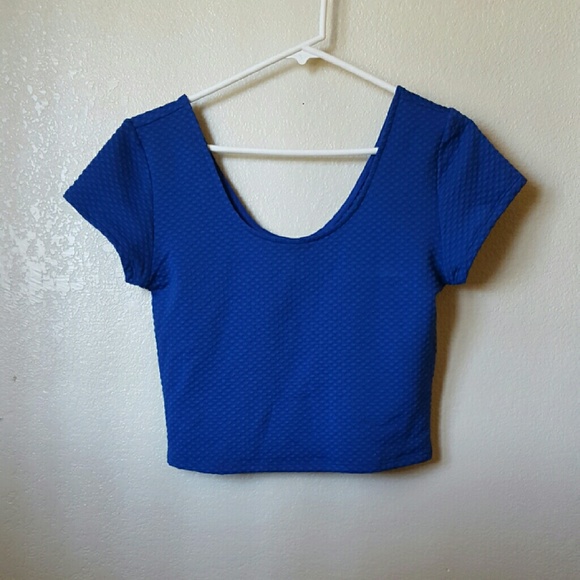 Royal blue crop top