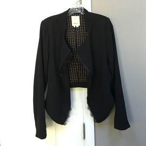 Anthropologie Elevenses Drape Jacket Blazer