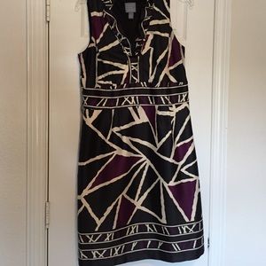 Rabbit Designs dress, black/purple/cream pattern