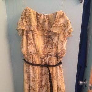YELLOW STRAPLESS DRESS