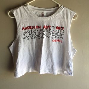 White vintage crop top ✨