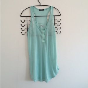ATM Anthony Thomas Melillo Aqua Racerback tank top