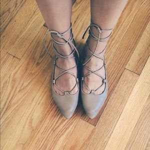 Old Navy lace up ballet flats