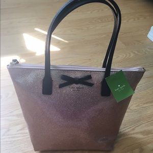 NWT Kate Spade pink glitter bag