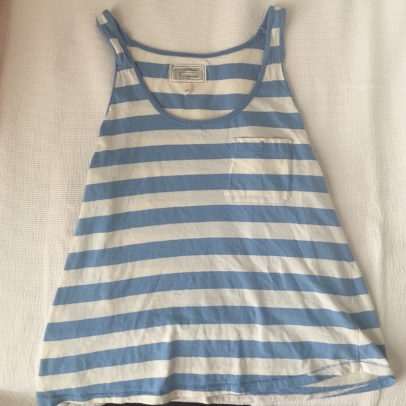 Stripe simple and cute Tank top/ muscle tee