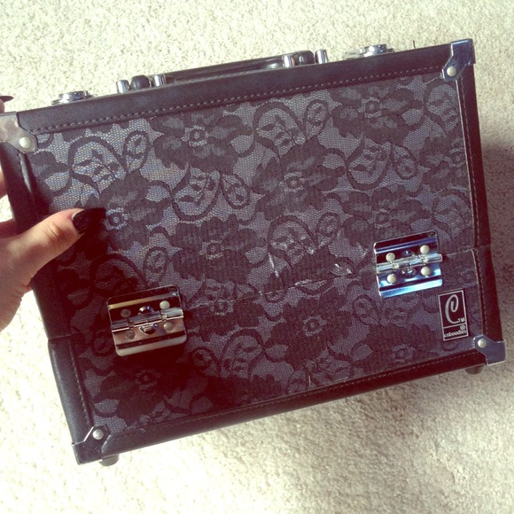 Caboodle's Black Lace Train Case