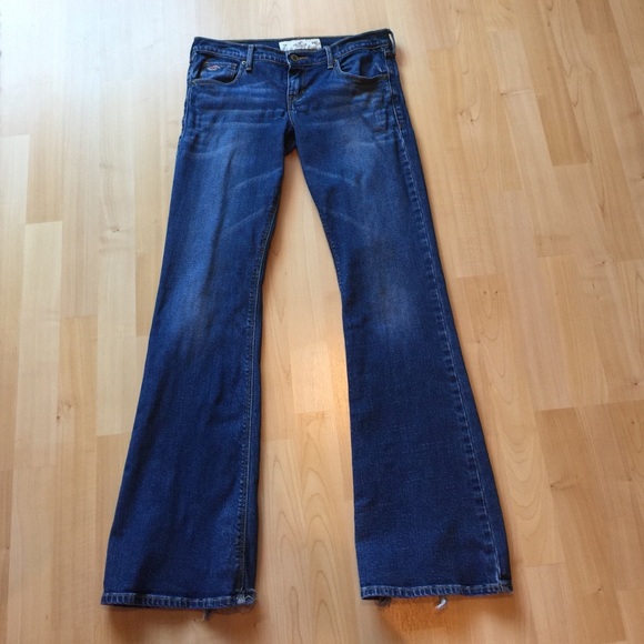 Dark blue denim bell bottoms
