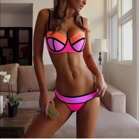 Victoria's Secret Other - Skinny Bunny Color Block Cheeky Bottoms Bikini
