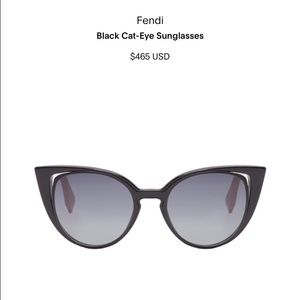 FENDI Black Cat Eye Sunglasses