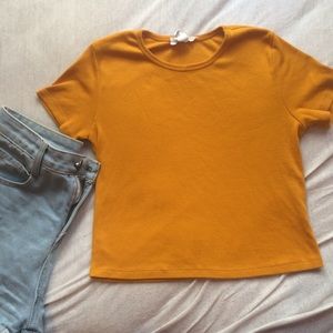 Mustard crop top