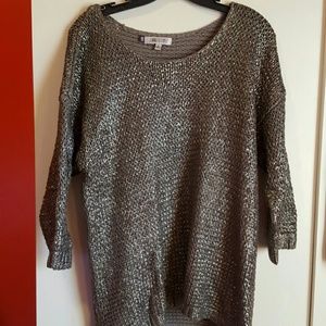 Jennifer Lopez metallic grey cardigan