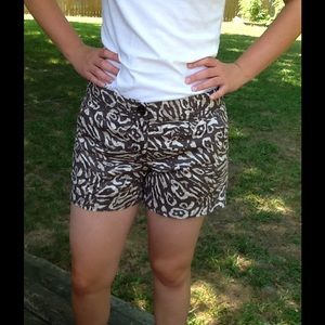 Animal print shorts