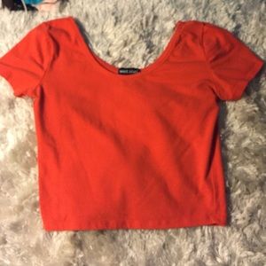 Basic orange crop top