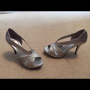 Silver Strappy heels