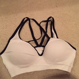 White vs pink sport bra