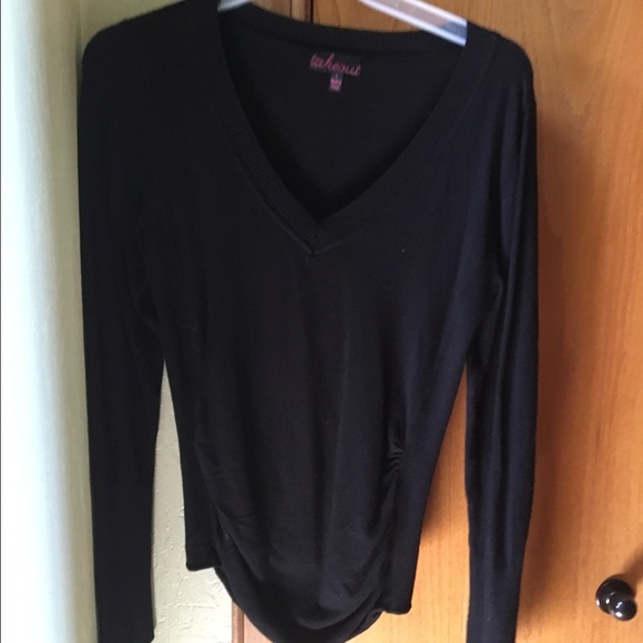 Long black sweater