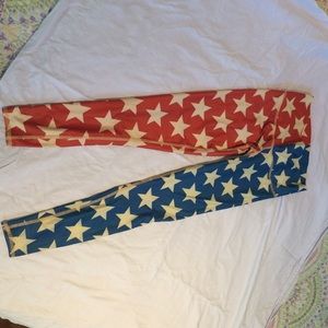 Teeki American Flag Print Leggings