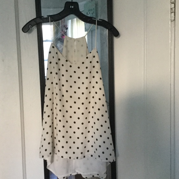EXPRESS Black & White Polka Dot Tank FINAL PRICE
