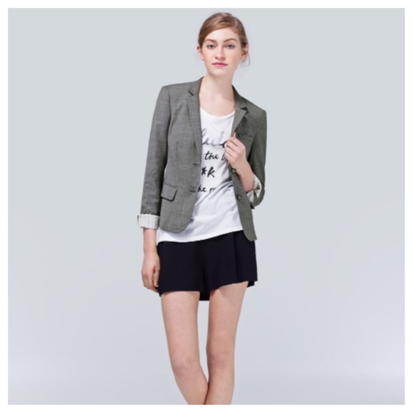 Talula Shrunken Exeter Blazer by Aritzia - Gray - Picture 2 of 8