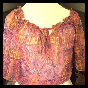 Paisley scrunch top