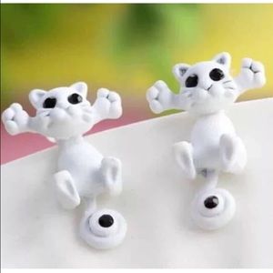 New Hanging Cat Earrings-NEW-3 colors!!