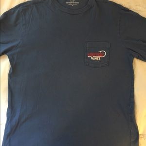 Vineyard Vines Blue Pocket T Shirt with Logo