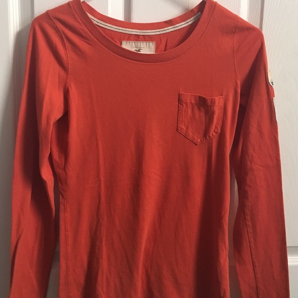 Orange Hollister Long sleeved Tee - Picture 1 of 3