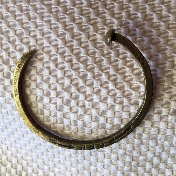 Giles & brother Railroad Spike Cuff Classic Brass