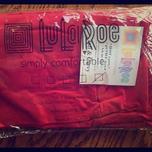 New in bag red LuLaRoe Tc leggings