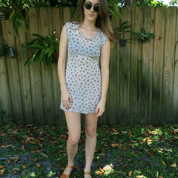 Kimchi Blue Floral Sheer Mini Dress