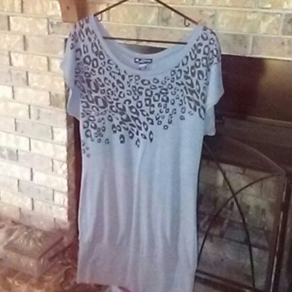 Tunic mini dress animal print
