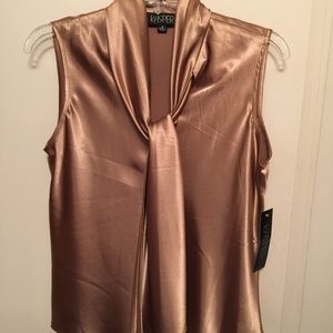 Sleeveless silk blouse