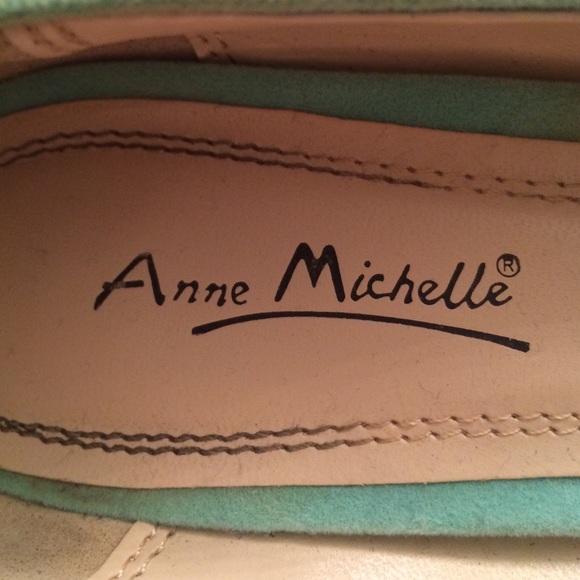Anne Michelle Mint Suede Heels - Picture 2 of 4
