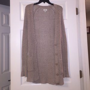 Long knit cardigan
