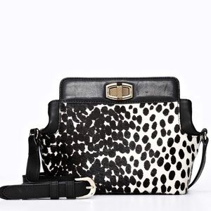 Ann Taylor Pony Hair Animal Print Crossbody