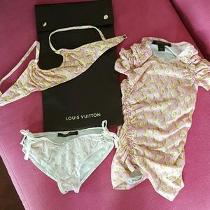 Louis Vuitton authentic bathing suit and cover up