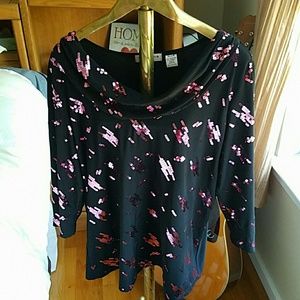 Scoop/cowl neck blouse