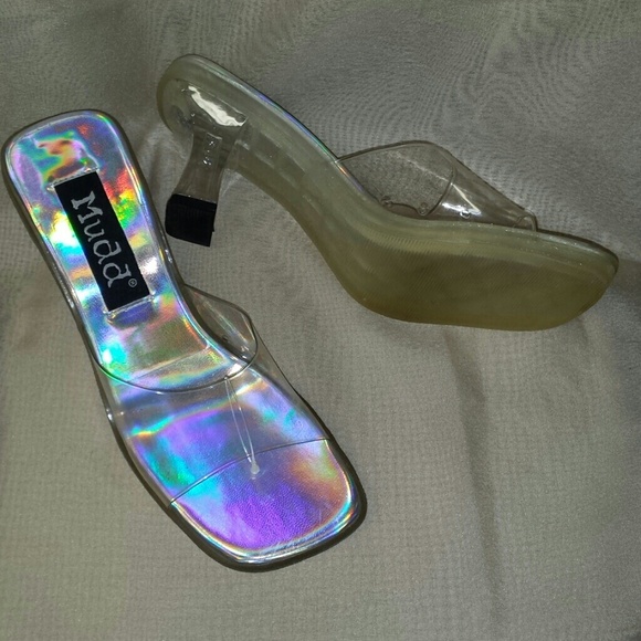 clear acrylic sandals