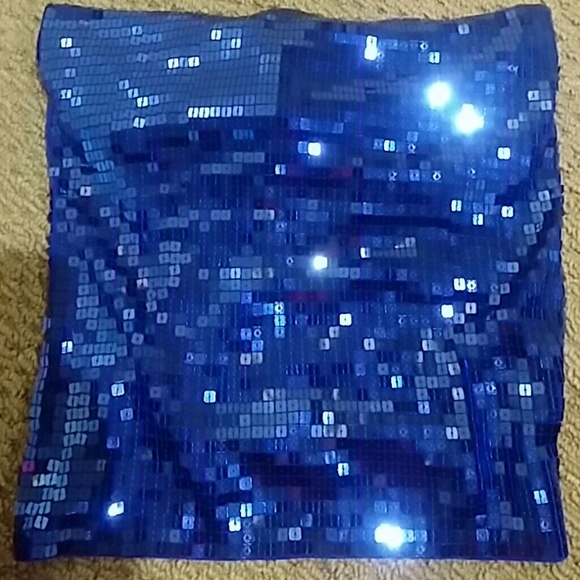 Brand New Blue Sequin Tube Top