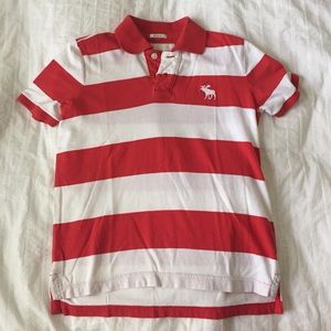 Abercrombie kids striped polo