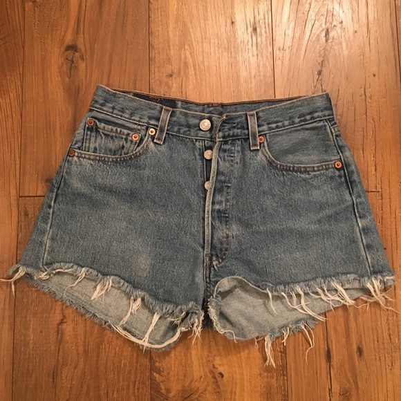 High Waisted Levi Denim Shorts