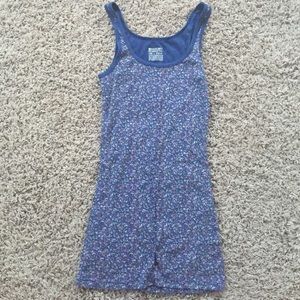 Navy Floral Tank Top