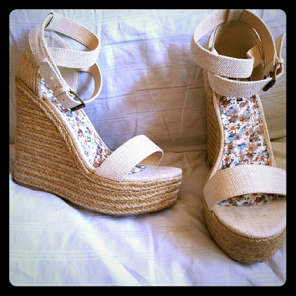 Strappy wedge heels