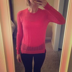 Ann Taylor pink light sheer sweater