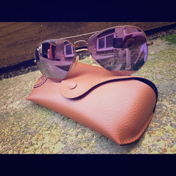 lilac mirror ray bans
