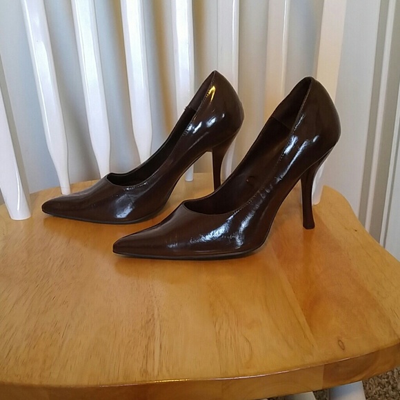 Bundle 2 pairs of heels -Blk size 7 Brown size 7.5 - Picture 4 of 4