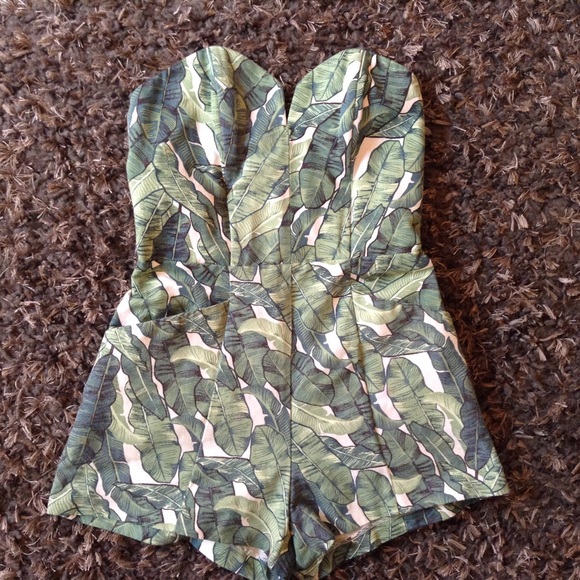 H&M Leaf Print Romper