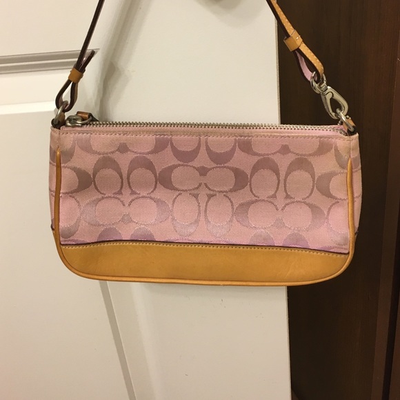 Coach Handbags - Authentic pink and leather coach purse