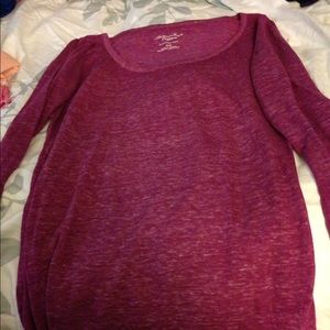 Purple long sleeve shirt